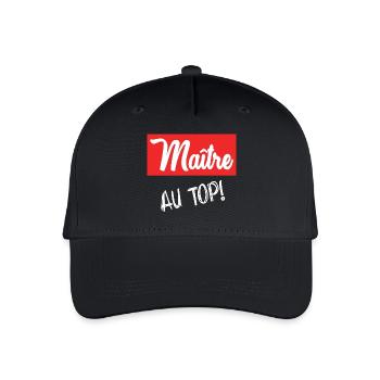 MASTER - Organic Kids’ Baseball Cap - black - Front