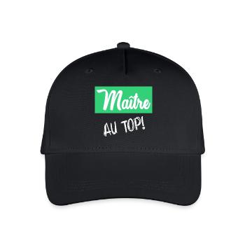 MASTER - Organic Kids’ Baseball Cap - black - Front