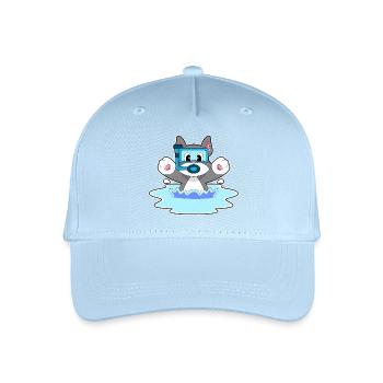 Cat Diver Snorkel Diving - Organic Kids’ Baseball Cap - light blue - Front