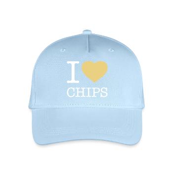 I LOVE CHIPS - Kinder Bio Basecap - Hellblau - Vorne