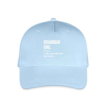 Grammar - Organic Kids’ Baseball Cap - light blue - Front