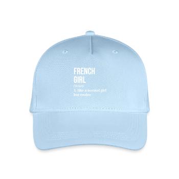 France - Organic Kids’ Baseball Cap - light blue - Front