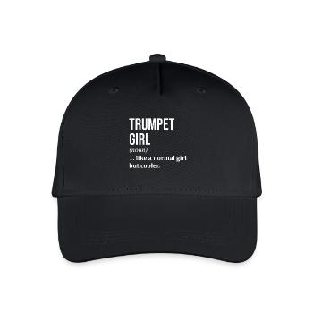 Trompete - Kinder Bio Basecap - Schwarz - Vorne