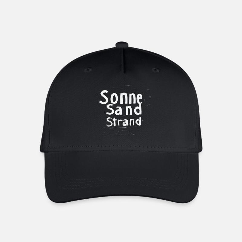 Sonne Sand Strand - Kinder Bio Basecap - Schwarz