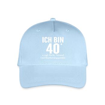 I'm 40+ funny saying for cool people - Organic Kids’ Baseball Cap - light blue - Front