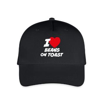 I Love Beans on Toast - Organic Kids’ Baseball Cap - black - Front