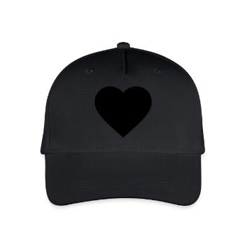 the black heart - Organic Kids’ Baseball Cap - black - Front