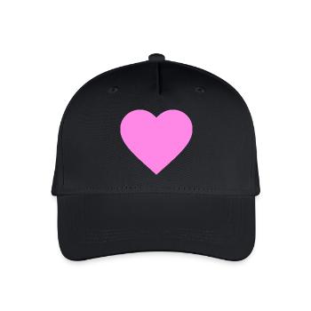 Le cœur rose/violet - Casquette de baseball bio Enfant - noir - Devant