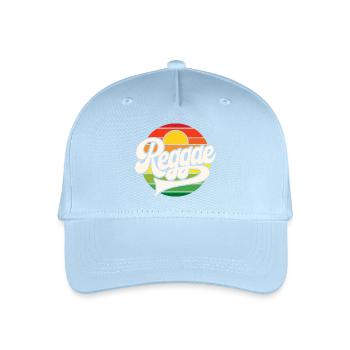 Reggae Rétro Coucher de Soleil - Casquette de baseball bio Enfant - bleu clair - Devant