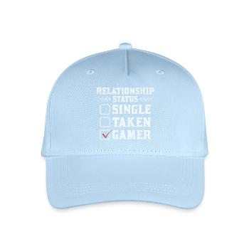 Gamer Beziehungsstatus Shirt - Kinder Bio Basecap - Hellblau - Vorne