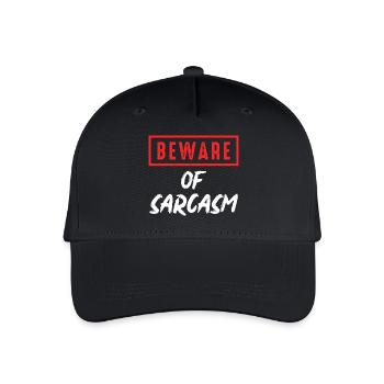 Achtung Sarkasmus - Kinder Bio Basecap - Schwarz - Vorne