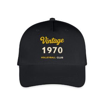 Vintage 1970 – Volleyball Club Retro Geburtsjahr - Kinder Bio Basecap - Schwarz - Vorne