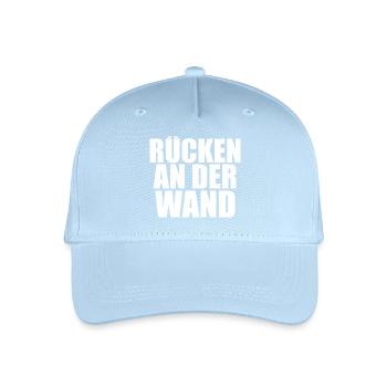 ruecken_an_der_wand_radw_haft_rap_ - Kinder Bio Basecap - Hellblau - Vorne
