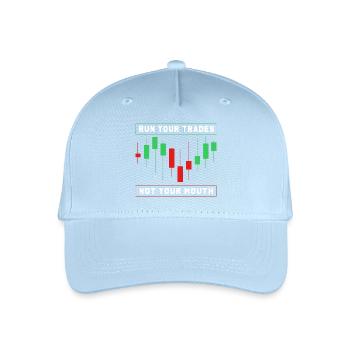 Finanzen Aktien Geld Trading Bitcoin Kapital - Kinder Bio Basecap - Hellblau - Vorne