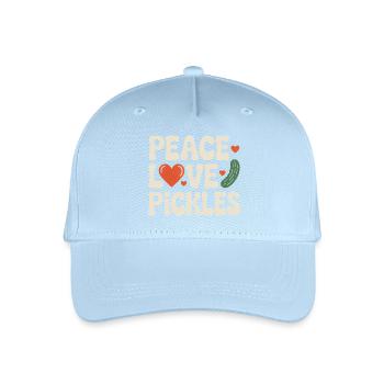 Peace Love Pickles Gurkenliebe Essiggurken - Kinder Bio Basecap - Hellblau - Vorne