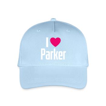 I Love Parker Pink Heart I Love Parker - Organic Kids’ Baseball Cap - light blue - Front