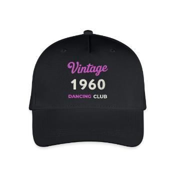 Vintage 1960 – Dancing Club Retro Birth Year - Organic Kids’ Baseball Cap - black - Front