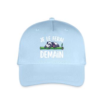 Lustiges T-Shirt "Je Le Do" morgen – lustiger Satz - Kinder Bio Basecap - Hellblau - Vorne
