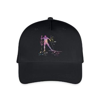 Cross-country skiing Cross-country skiing - Organic Kids’ Baseball Cap - black - Front