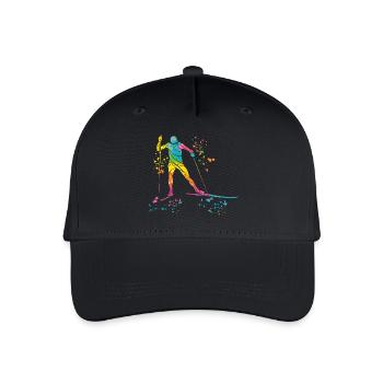 Cross-country skiing Cross-country skiing - Organic Kids’ Baseball Cap - black - Front