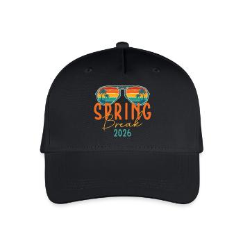 Spring Break 2026 Girls Trip Retro Beach Cruise - Organic Kids’ Baseball Cap - black - Front
