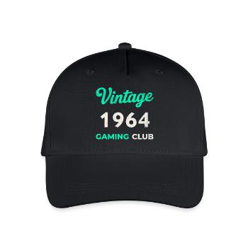 Vintage 1964 – Gaming Club Retro Birth Year - Organic Kids’ Baseball Cap - black - Front