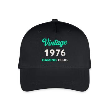 Vintage 1976 – Gaming Club Retro Birth Year - Organic Kids’ Baseball Cap - black - Front