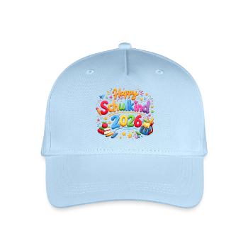 Happy Schulkind 2026 Einschulung Geschenk - Kinder Bio Basecap - Hellblau - Vorne