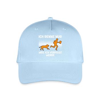 Briefträger RENNE NUR WEIL ICH VERFOLGT WERDE - Kinder Bio Basecap - Hellblau - Vorne