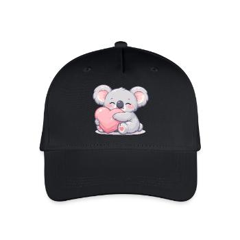 Little koala cuddles heart - Organic Kids’ Baseball Cap - black - Front