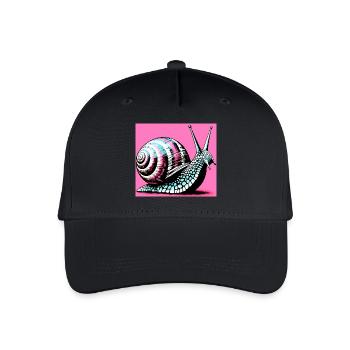 Schnecke - Kinder Bio Basecap - Schwarz - Vorne