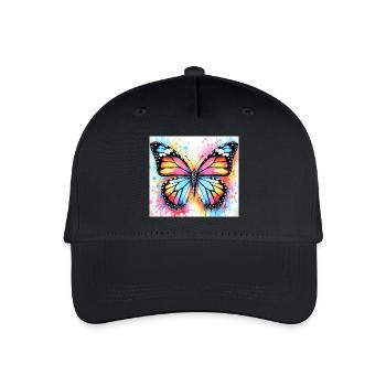 butterfly - Organic Kids’ Baseball Cap - black - Front