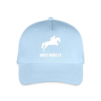 Just Ride It Horseback Riding Horse Riding Saddle Horse - Organic Kids’ Baseball Cap - light blue - Front