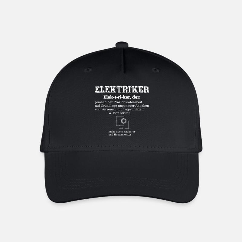 Elektriker Tshirt Geselle Meister Geschenk - Kinder Bio Basecap - Schwarz