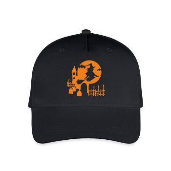 Halloween - Sorcière Cimetière - Orange - Casquette de baseball bio Enfant - noir - Devant
