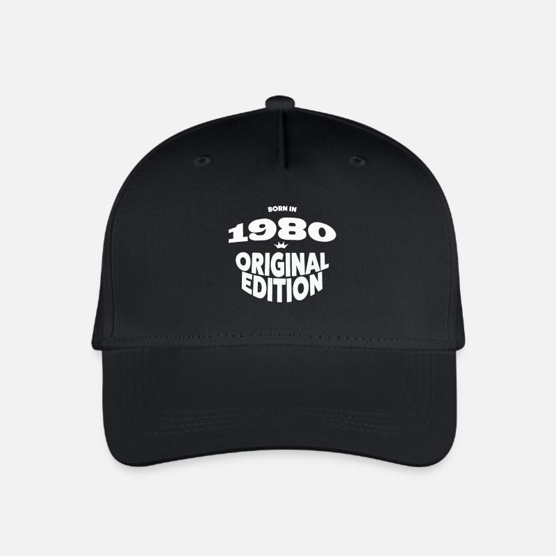 1980 Année de naissance - Casquette de baseball bio Enfant - noir