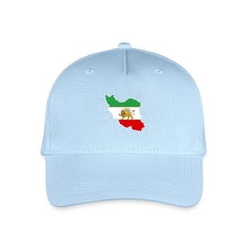 Iran Flagge Löwe und Sonne - شیر خورشید - Kinder Bio Basecap - Hellblau - Vorne