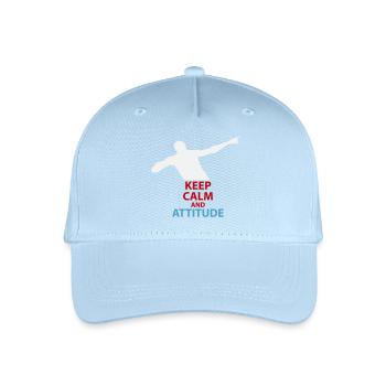 Silhouette calme et attitude - Casquette de baseball bio Enfant - bleu clair - Devant