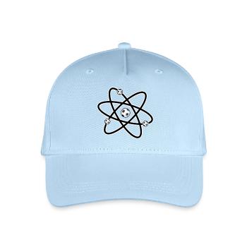Fußball Atom Energie Freizeit Sport Spiel Geschenk - Kinder Bio Basecap - Hellblau - Vorne