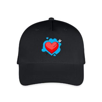 Heart with arrow and loving details - Organic Kids’ Baseball Cap - black - Front