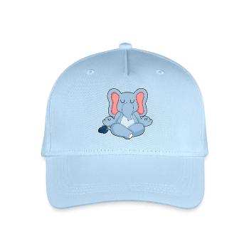 Elephant Yoga Fitness Meditation - Organic Kids’ Baseball Cap - light blue - Front