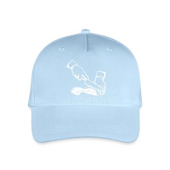 Fleisch schneiden Skizze - Kinder Bio Basecap - Hellblau - Vorne