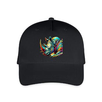 Nashorn - Kinder Bio Basecap - Schwarz - Vorne