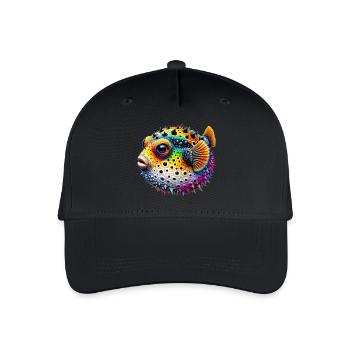 Kugelfisch - Kinder Bio Basecap - Schwarz - Vorne