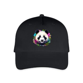 Panda - Kinder Bio Basecap - Schwarz - Vorne