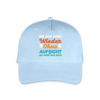 Again without supervision – sarcasm - Organic Kids’ Baseball Cap - light blue - Front