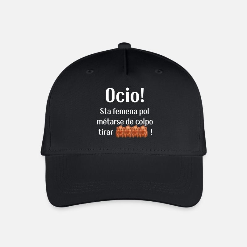 Witty phrase in Venetian - Organic Kids’ Baseball Cap - black