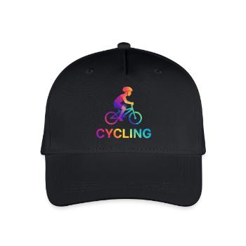 Vibrant Gradient Cyclist Kid Child - Kinder Bio Basecap - Schwarz - Vorne