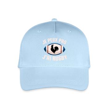 Je peux pas j ai rugby - Casquette de baseball bio Enfant - bleu clair - Devant