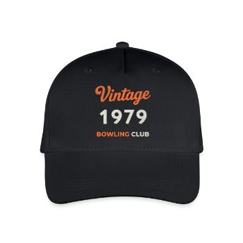 Vintage 1979 – Bowling Club Retro Geburtsjahr - Kinder Bio Basecap - Schwarz - Vorne